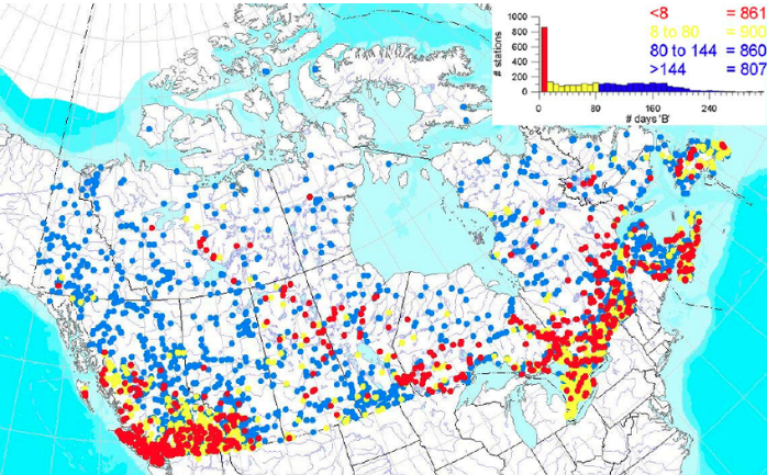 Active Hydrometric Monitoring Stations in Canada